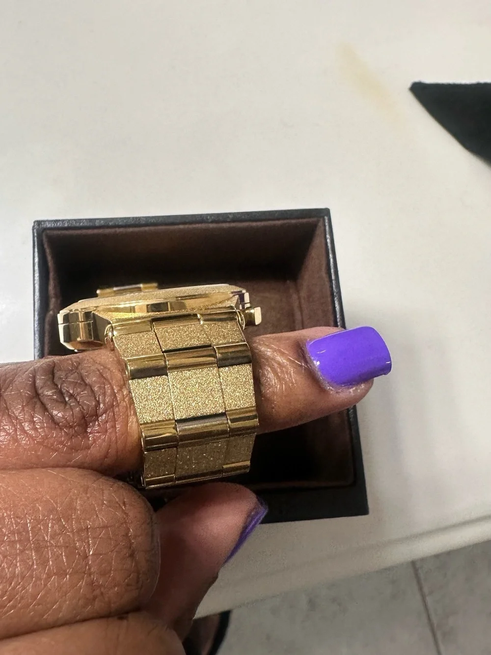 Michael Kors Gold Glitter Link Bracelet Watch